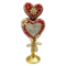 Valentine's Day Jeweled Hearts laminated Capiz Table Décor - Final sale / Non-returnable and Non-refundable